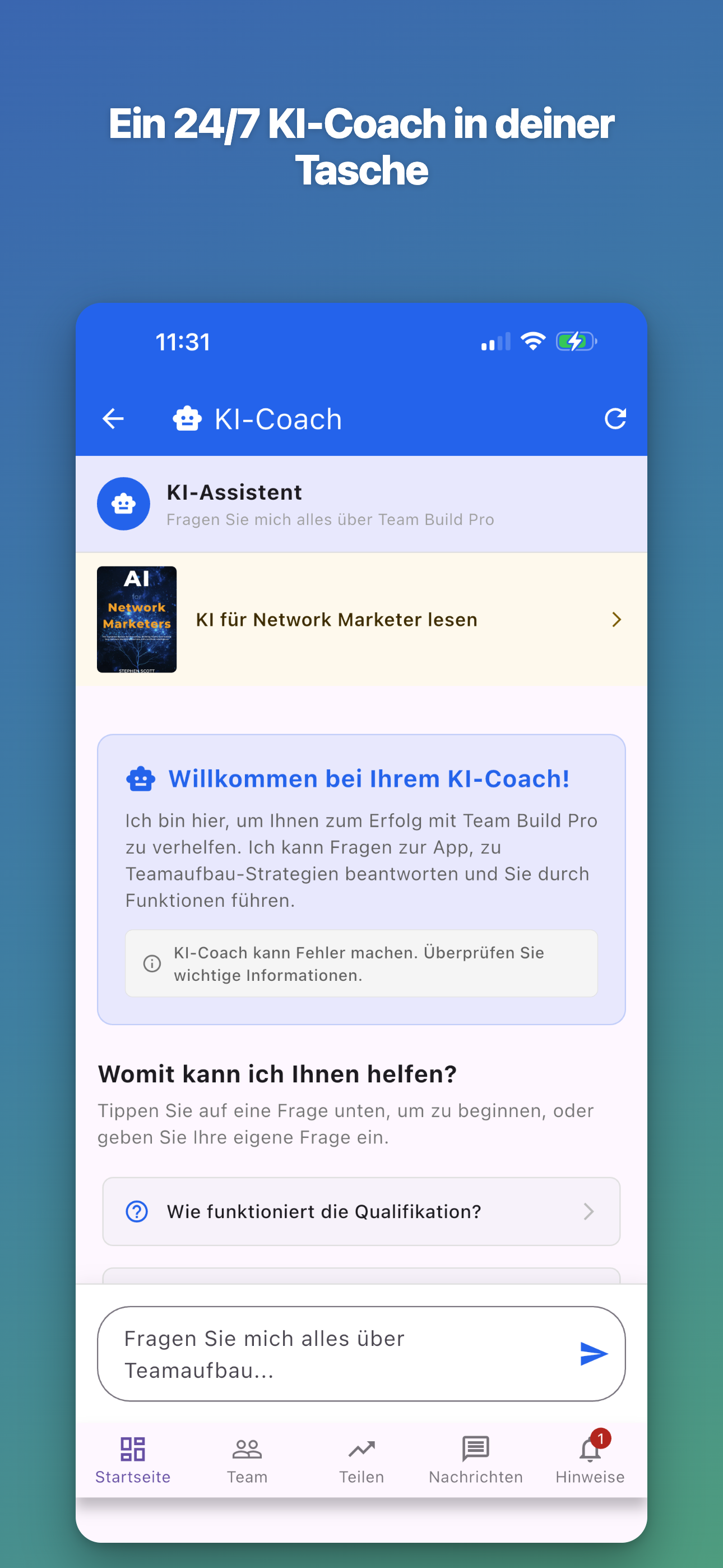 Ein 24/7 KI-Coach in deiner Tasche